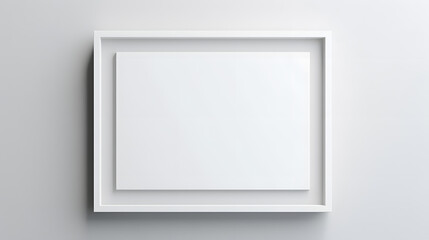 Blank white frames on the wall mockup