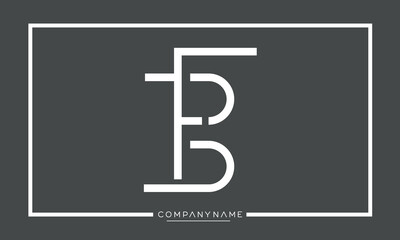 Alphabet Letters BF or FB Logo Monogram