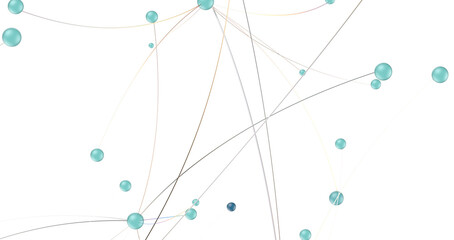 Concept of Network, internet communication. 3d illustration