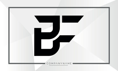 Alphabet Letters BF or FB Logo Monogram