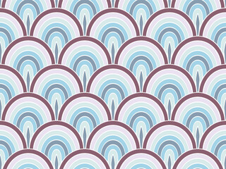 Creative ocean fish squama vector seamless ornament. Fairytale fishscale