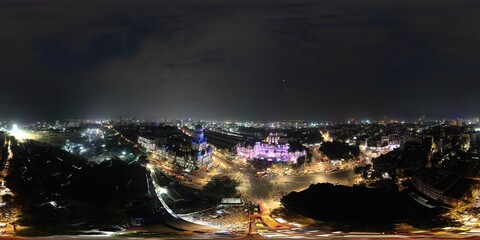 Mumbai city evening and night view in panorama