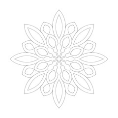 Simple design Mandala Coloring book page vector file