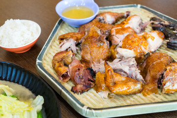 Traditional Taiwan cuisine roasted shredded Chicken
