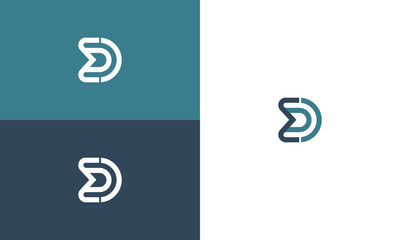 collection of initials d and e logo design vector