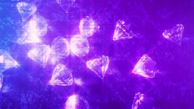 Diamonds On Velvet In Party Lights