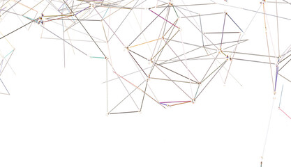 Molecular background with DNA. Network with connecting dots and lines.