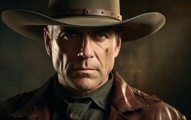 Obraz premium a courageous portrait of the sheriff