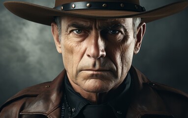 the formidable male portrait of the sheriff