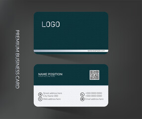 Modern blue business card layout