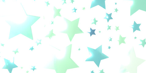 sparkling Christmas confetti falling isolated on white