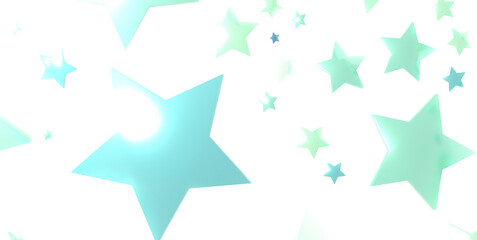 Seamless pattern with small blue stars on white background.