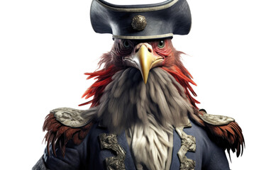 Captain Cluck beard On Transparent background.