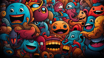 Colorful Monster Mural