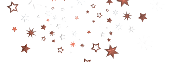 Celestial Cascades: 3D Illustration Conjures a Rainfall of Gold Stars