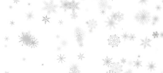 Glistening Snow Shower: Striking 3D Illustration Showcasing Falling Holiday Snowflakes