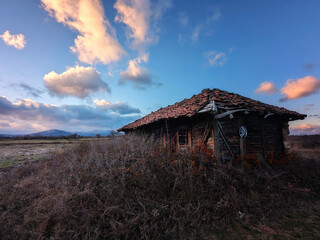 abandoned house in the mountains