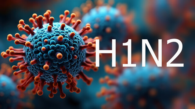 Virus molecules macro, H1N2 strain of swine flu