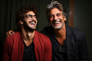 Obraz premium Romantic gay couple in love