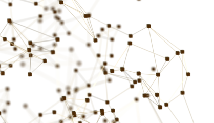 Abstract plexus blue geometry background. Digital technology network connection concept. 3D rendered illustration