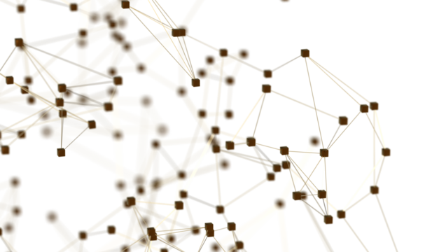 Abstract plexus blue geometry background. Digital technology network connection concept. 3D rendered illustration