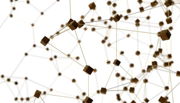Abstract plexus blue geometry background. Digital technology network connection concept. 3D rendered illustration