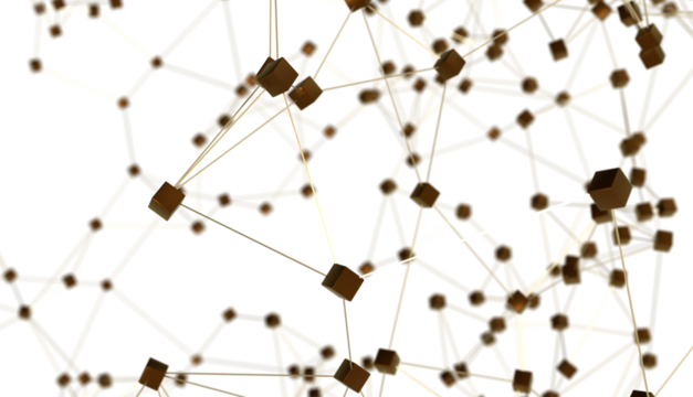 Abstract plexus blue geometry background. Digital technology network connection concept. 3D rendered illustration