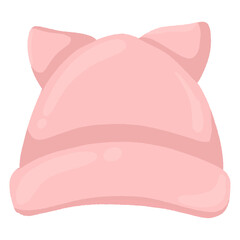 Cartoon style wool hat, bright colors