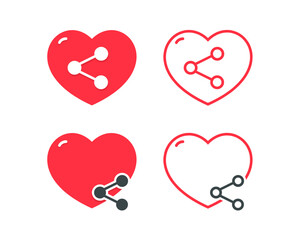 Love sharing icon. Illustration vector