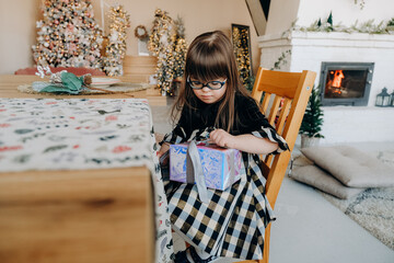 Christmas with a child with Down syndrome. Raising a child with Down syndrome.
