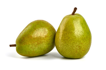 Juicy fresh ripe Williams pears, isolated on a white background.