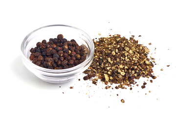 Ground black pepper. isolated on a white background.