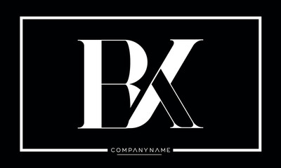 Alphabet Letters Icon Logo BK or KB Monogram