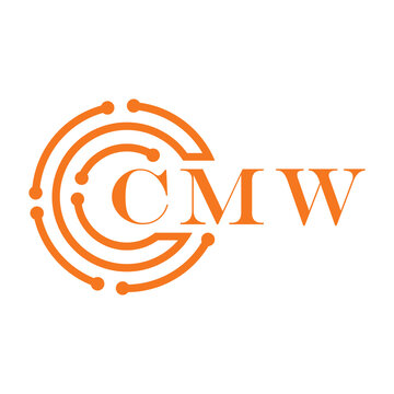 CMW letter design. CMW letter technology logo design on white background. CMW Monogram logo design for entrepreneur and business