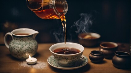 cup of tea and teapot