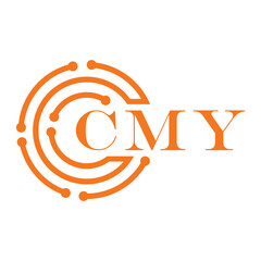 CMY letter design. CMY letter technology logo design on white background. CMY Monogram logo design for entrepreneur and business