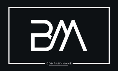 Alphabet Letters icon logo BM or MB Monogram