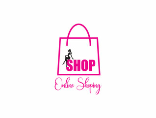 Fashion Style Shoping Logo Design Vector