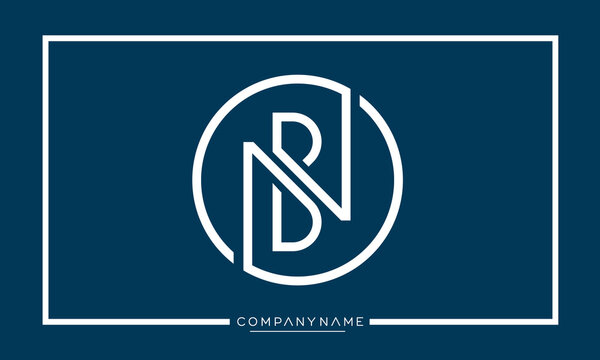 Alphabet Letters Icon logo BN or NB Monogram