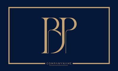 Alphabet letters icon logo BP or PB monogram