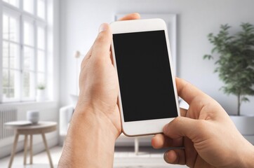 Person shopping online with modern smart phone.