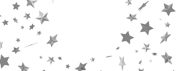Silver stars of confetti.
