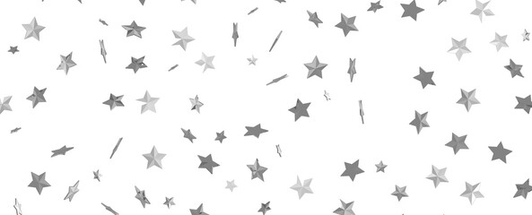 Silver stars of confetti.