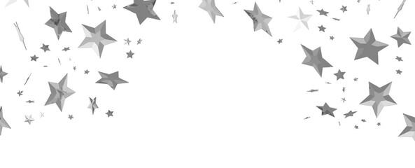 Silver stars of confetti.