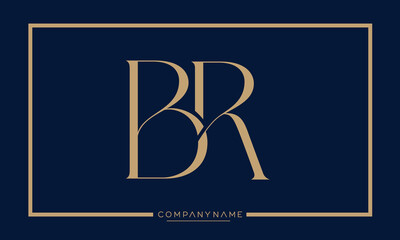 Alphabet letters logo BR or RB monogram