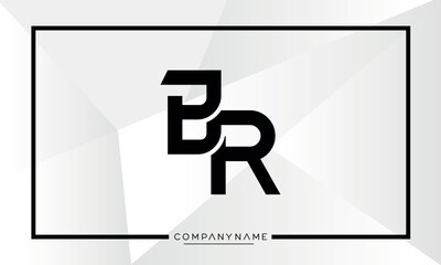 Alphabet letters logo BR or RB monogram