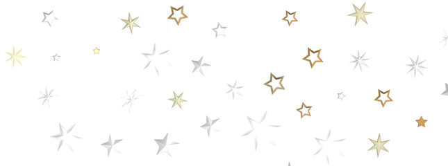 Stellar Christmas Drift: Radiant 3D Illustration Showcasing Descending Holiday Stars in Motion