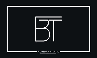 Alphabet letters icon logo TB or BT 