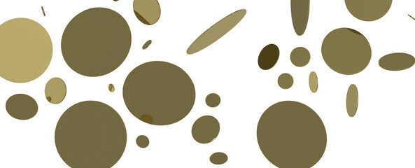 Sprinkle of Success: Spectacular 3D Illustration Showcasing Cascading Gold Confetti