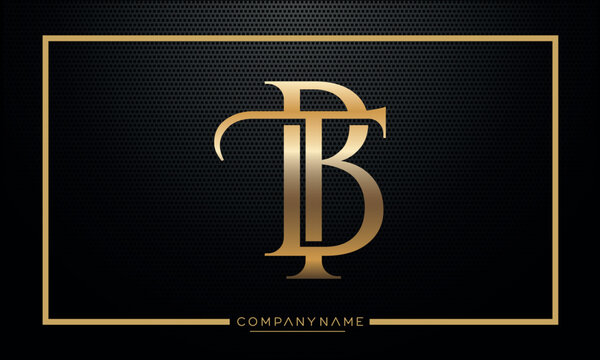 Alphabet letters icon logo TB or BT 